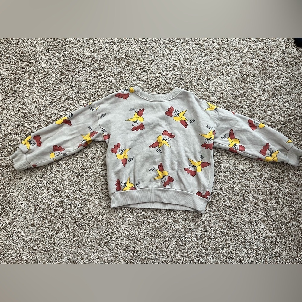 Bobo Choses Mr O’Clock all Over Sweatshirt Brown - Picture 3 of 12